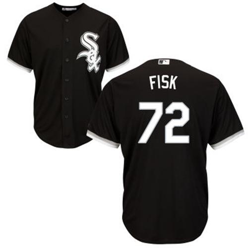 White Sox #72 Carlton Fisk Black Alternate Cool Base Stitched Youth MLB Jersey
